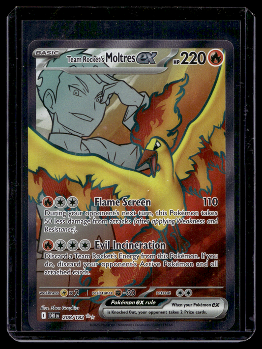 2025 Pokemon Scarlet & Violet - Destined Rivals - Ultra Rare - Team Rocket's Moltres ex #208