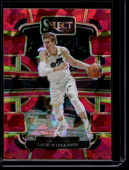 2023-24 Panini Select - Red Cracked Ice Prizm - Concourse - Lauri Markkanen #19