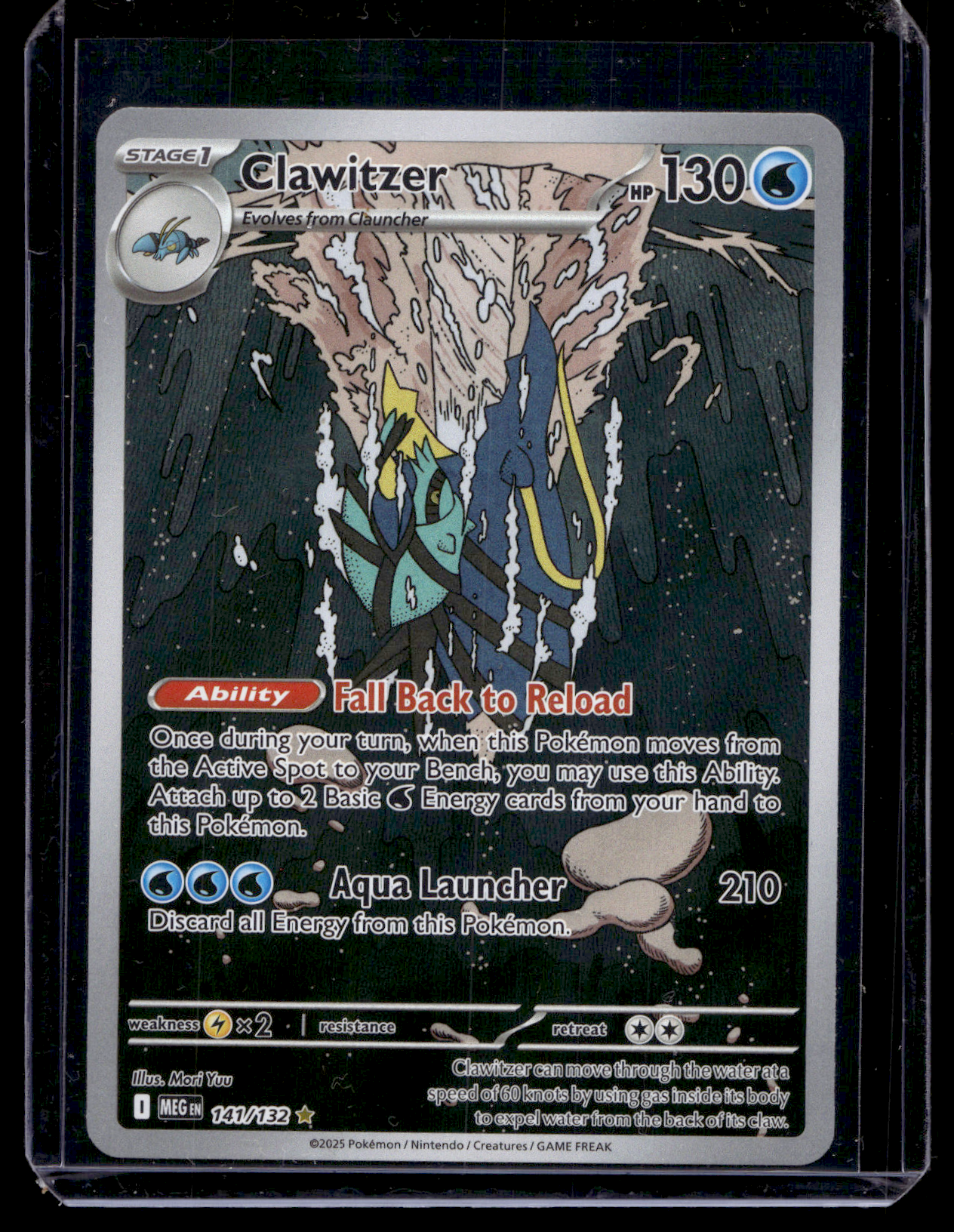 2025 Pokemon - Mega Evolutions - Illustration Rare - Clawitzer #141