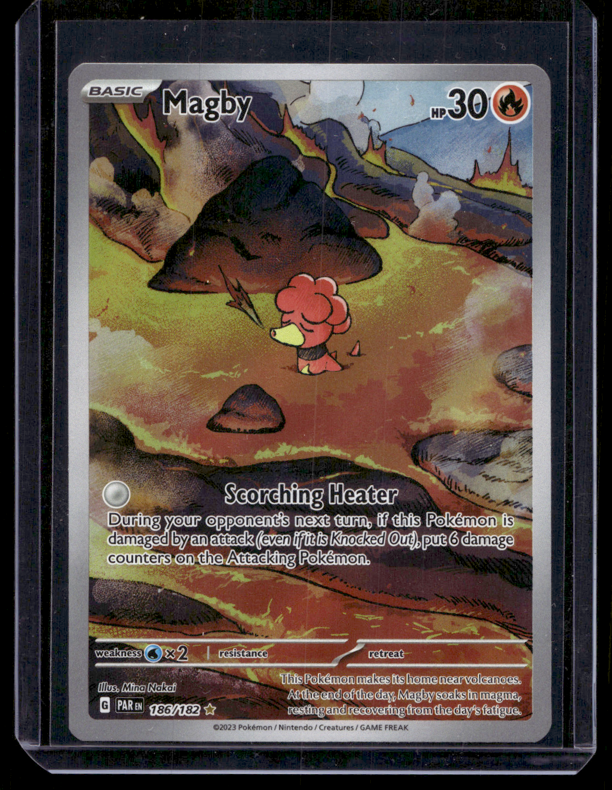 2023 Pokemon - Scarlet & Violet - Paradox Rift - Illustration Rare - Magby #186