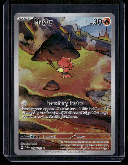 2023 Pokemon - Scarlet & Violet - Paradox Rift - Illustration Rare - Magby #186
