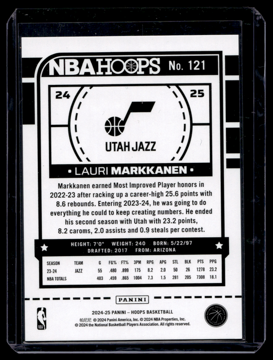 2024-25 Panini NBA Hoops - Premium Box Set - Lauri Markkanen #121 /199