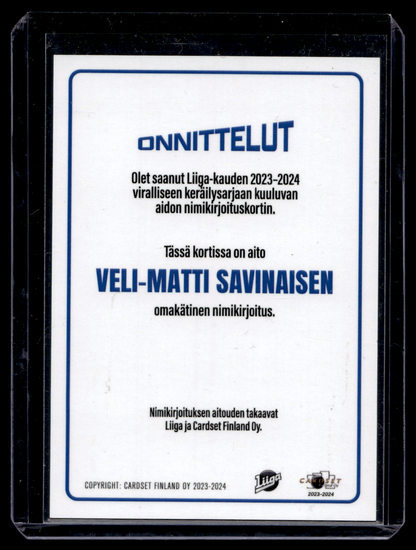 2023-24 Cardset Signature - Valtteri Ojantakainen /100