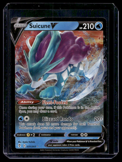 2021 Pokemon Sword & Shield - Evolving Skies - Suicune V #031