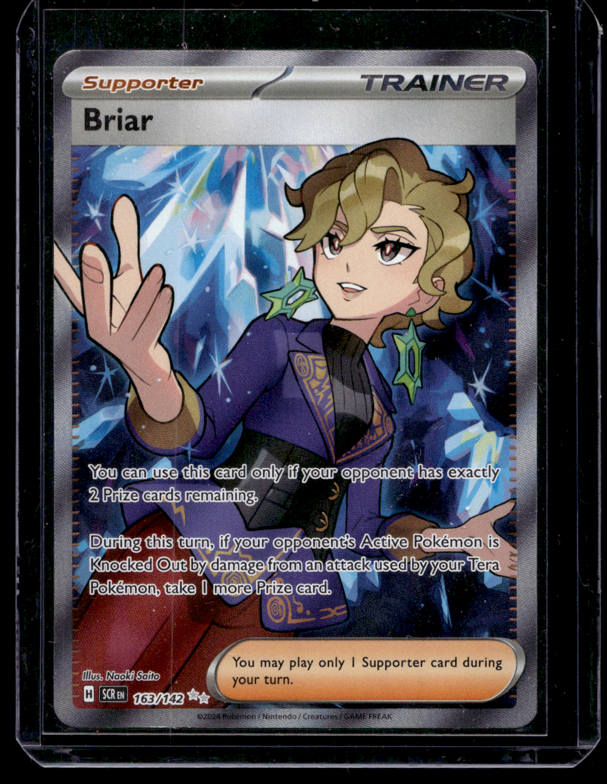 2024 Pokemon - Scarlet & Violet - Stellar Crown - Ultra Rare - Briar #163