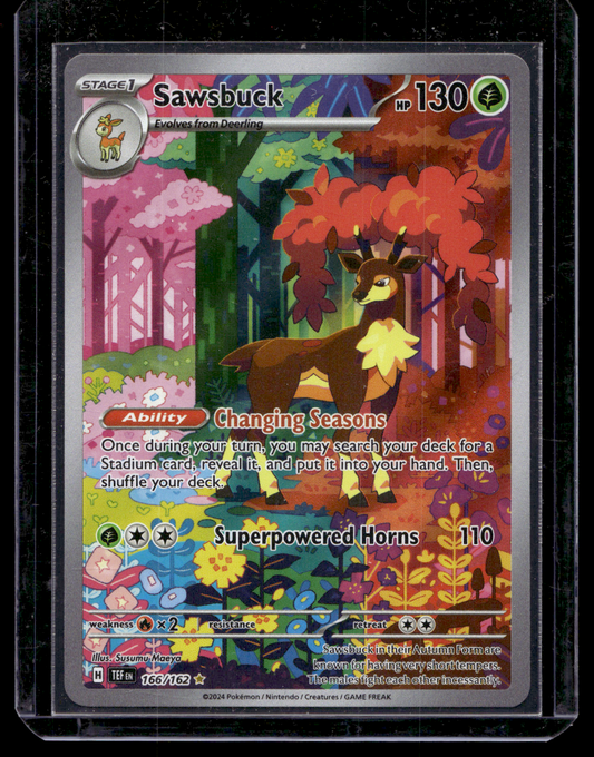 2024 Pokemon - Sword & Shield - Temporal Forces - Illustration Rare - Sawsbuck #166
