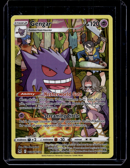 2022 Pokemon - Sword & Shield - Lost Origin - Trainer Gallery - Full Art - Gengar #TG06