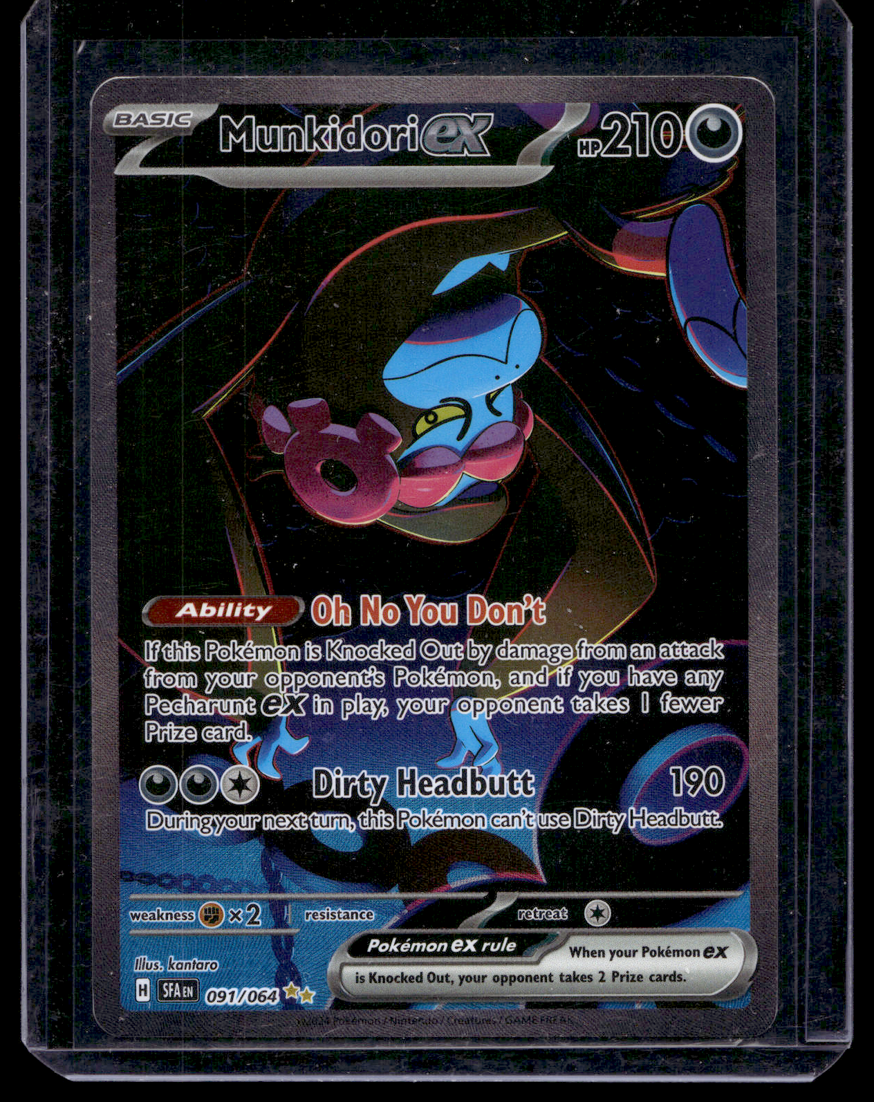 2024 Pokemon - Scarlet & Violet - Shrouded Fable - Special Illustration Rare - Munkidori #91