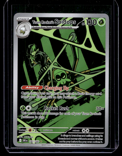 2025 Pokemon Scarlet & Violet - Destined Rivals - Illustration Rare - Team Rocket's Spidops #187