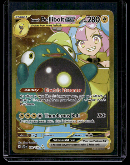 2025 Pokemon - Scarlet & Violet - Journey Together - Hyper Rare - Iono's Bellibolt EX #188