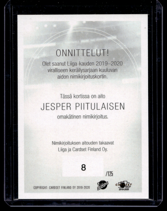 2019-20 Cardset Signature - Jesper Piitulainen /125