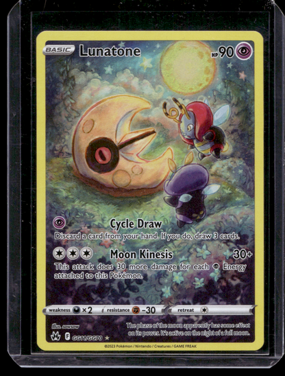 2023 Pokemon Sword & Shield - Crown Zenith - Galarian Gallery - Full Art - Lunatone #GG11
