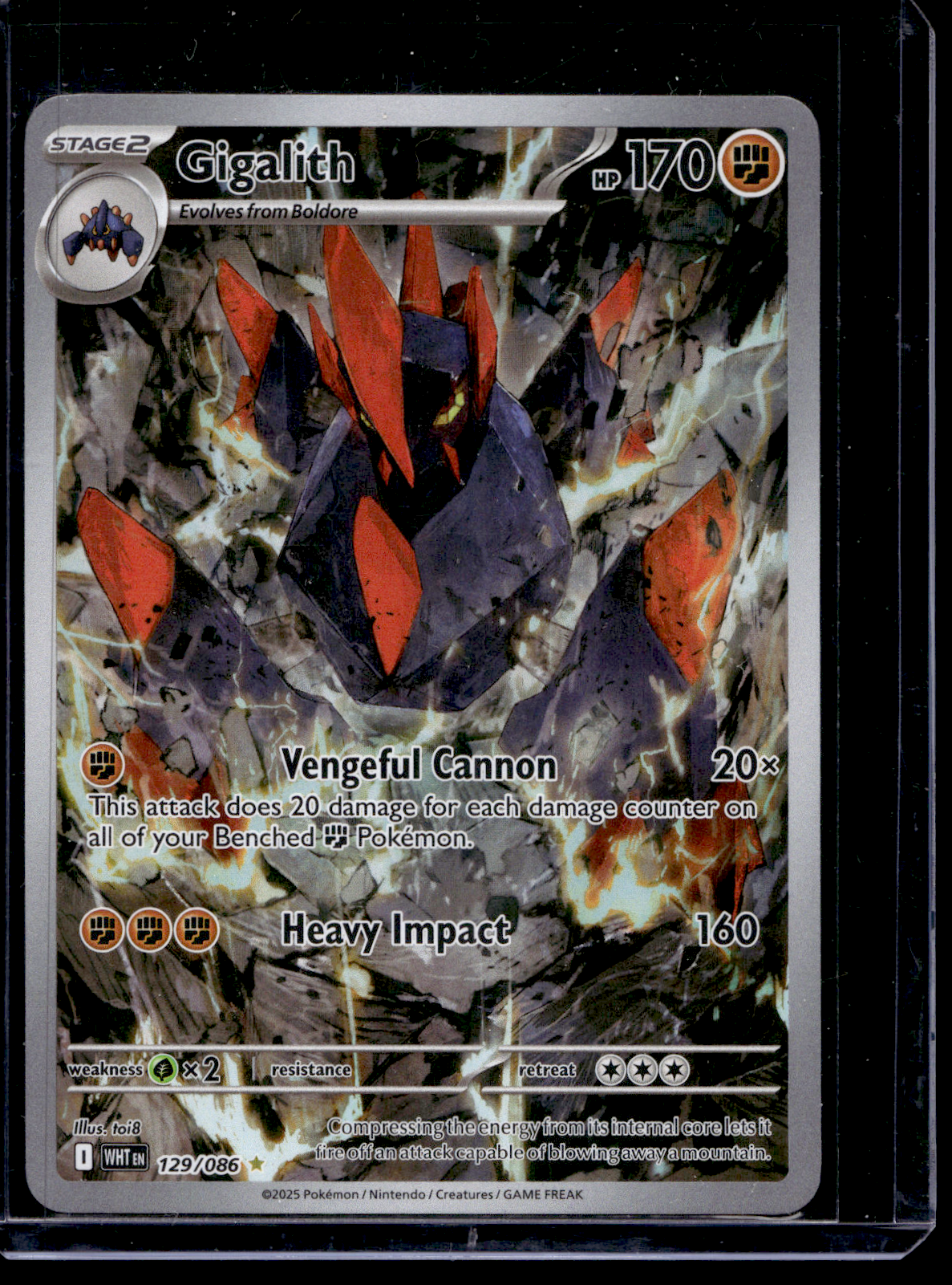 2025 Pokemon Scarlet & Violet - White Flare - Illustration Rare - Gigalith #129