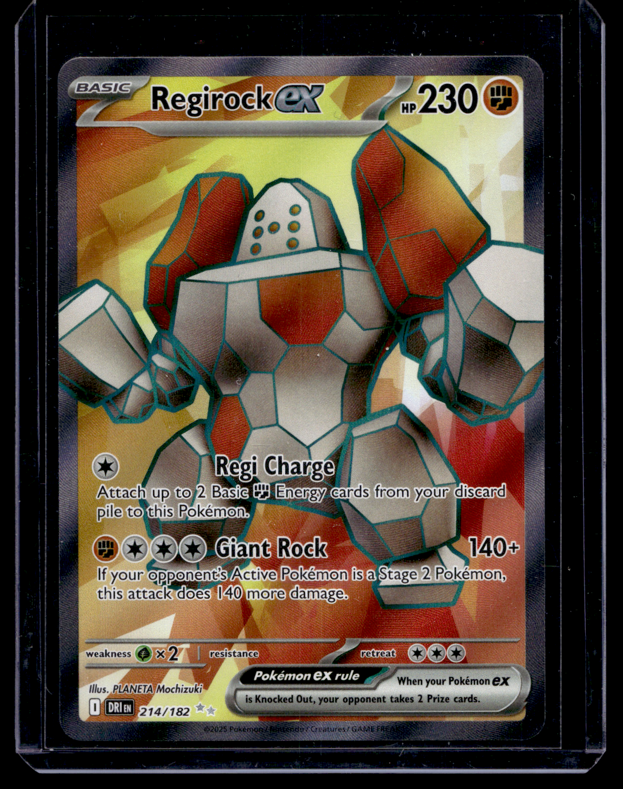 2025 Pokemon Scarlet & Violet - Destined Rivals - Ultra Rare - Regirock ex #214