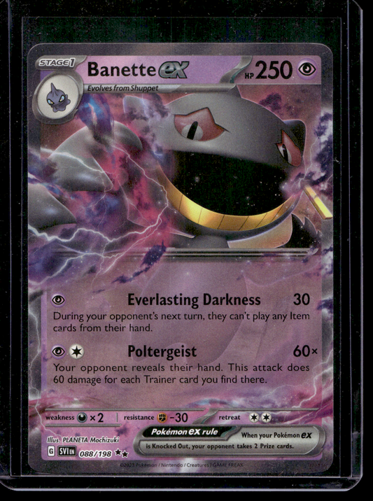 2023 Pokemon Scarlet & Violet - Scarlet & Violet - Banette ex #088