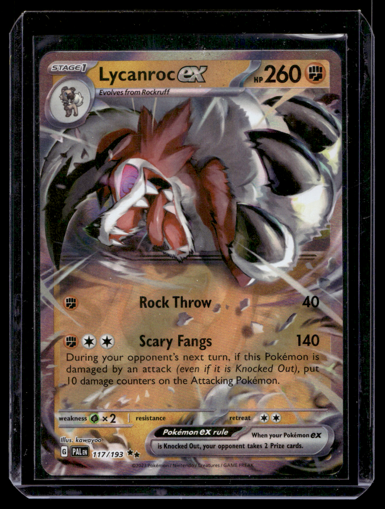 2023 Pokemon - Scarlet & Violet - Paldea Evolved - Lycanroc ex #117