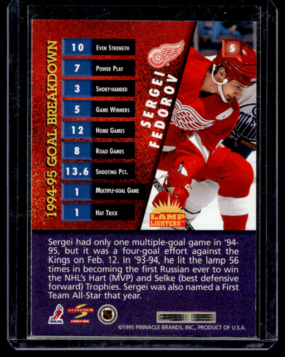 1995-96 Score - Lamp Lighters - Sergei Fedorov #5