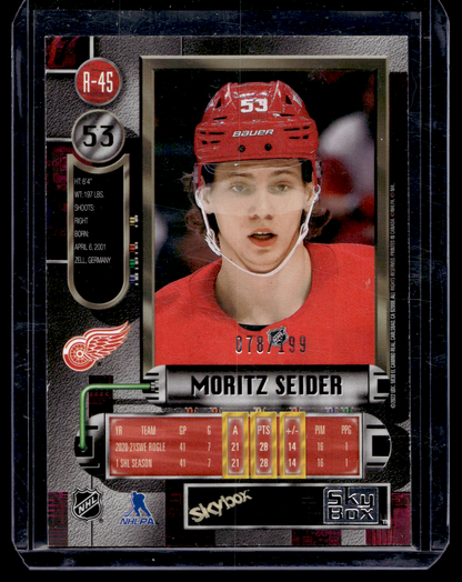 2021-22 Skybox Metal Universe - 1997-98 Retro - Purple Spectrum - Moritz Seider #R-45 /199 RY