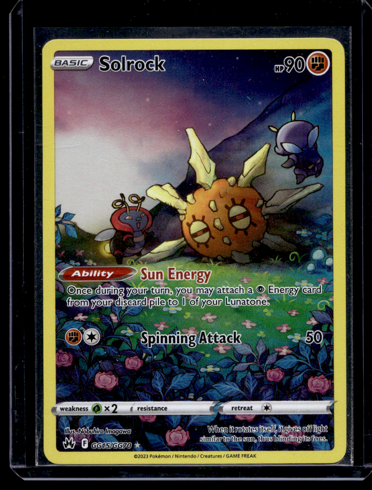 2023 Pokemon Sword & Shield - Crown Zenith - Galarian Gallery - Full Art - Solrock #GG15