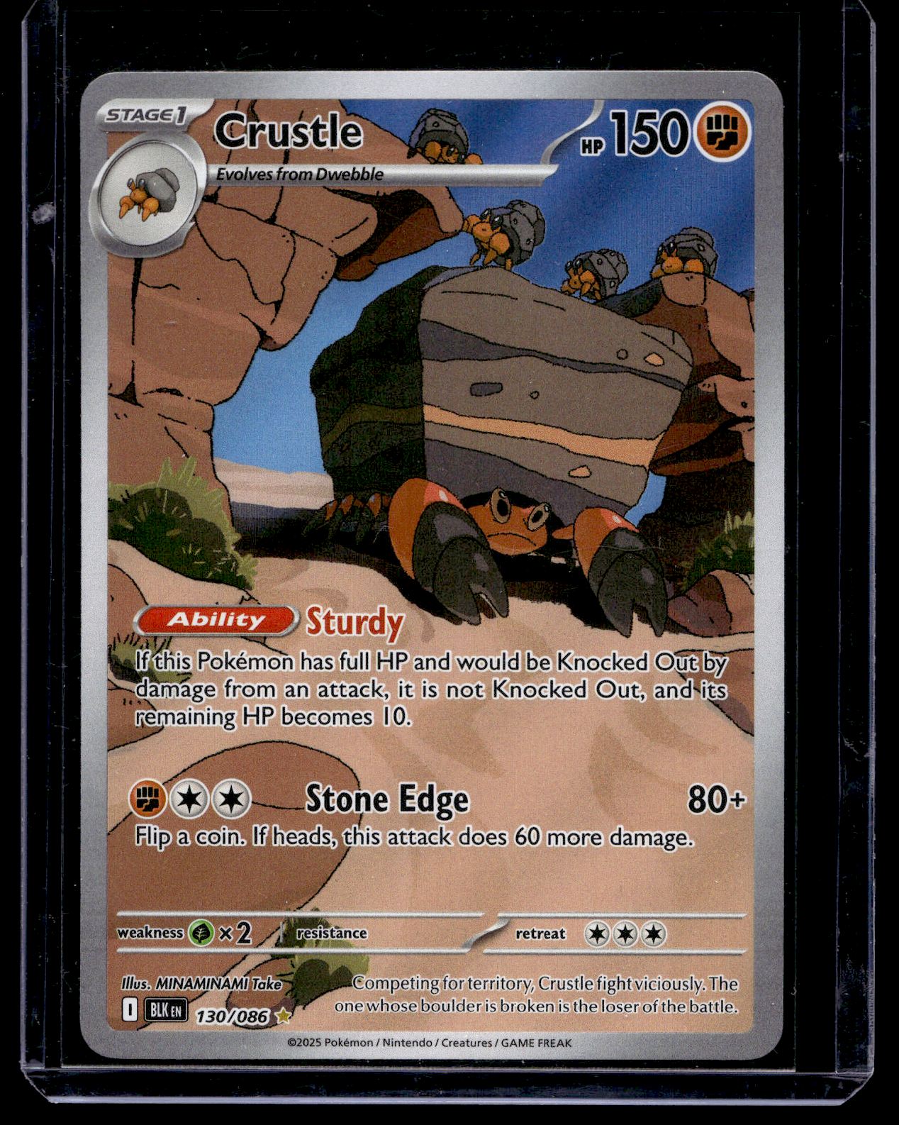 2025 Pokemon - Scarlet & Violet - Black Bolt - Illustration Rare - Crustle #130