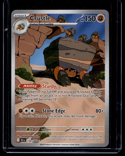 2025 Pokemon - Scarlet & Violet - Black Bolt - Illustration Rare - Crustle #130