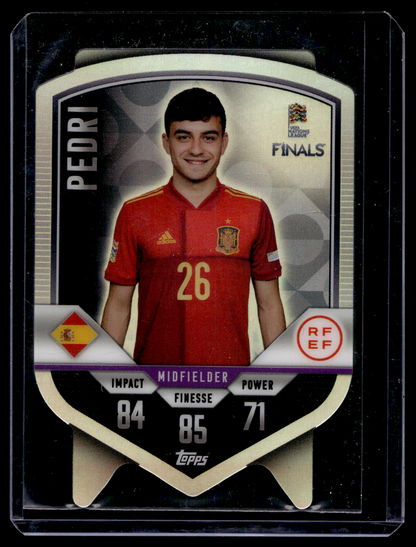 2022 Topps Match Attax 101 The Road To UEFA Nations League Finals - Chrome Shield Die-Cuts - Pedri #DC2