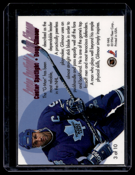 1994-95 Flair - Center Spotlight - Doug Gilmour #3