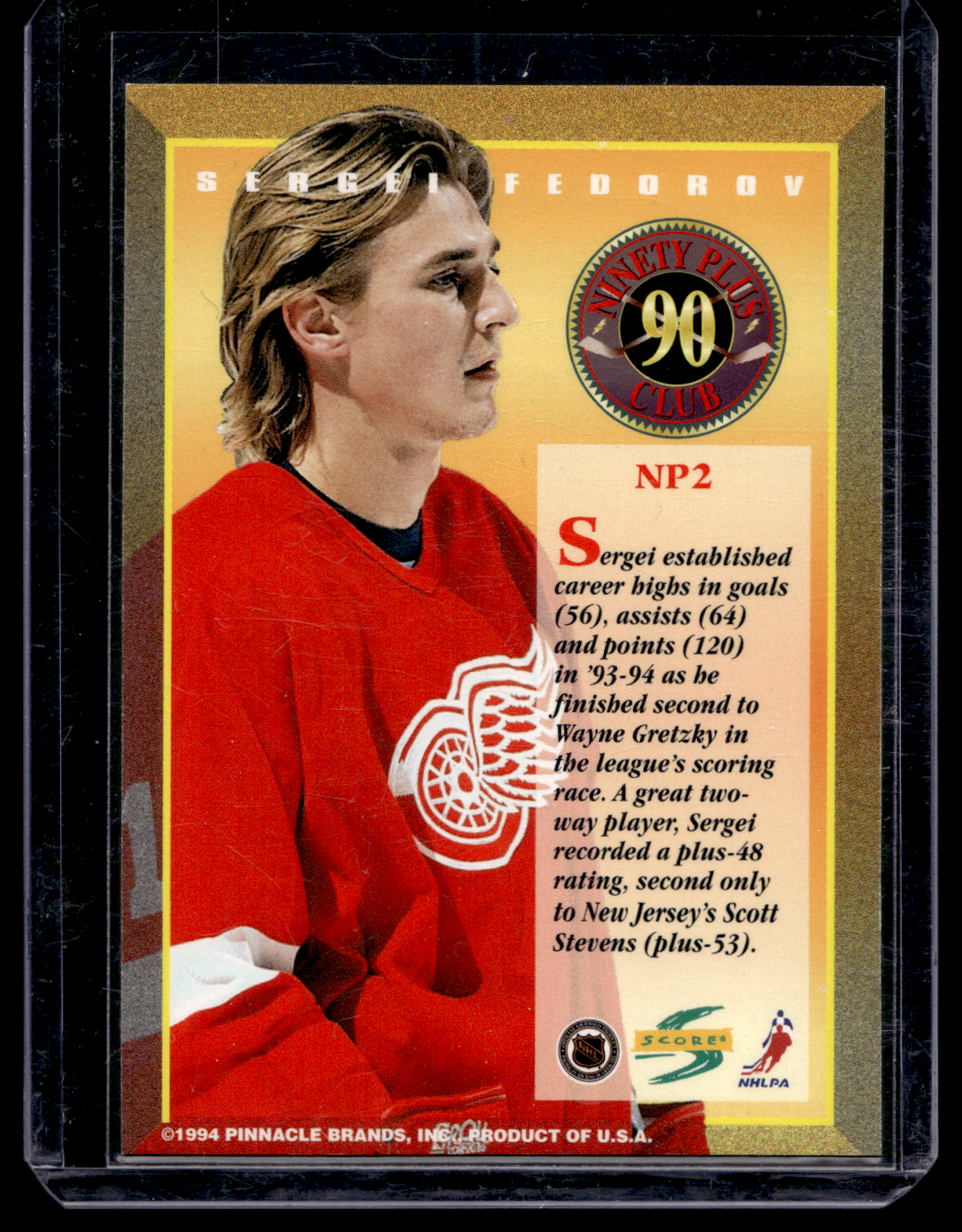 1994-95 Score - Ninety Plus Club - Sergei Fedorov #NP2