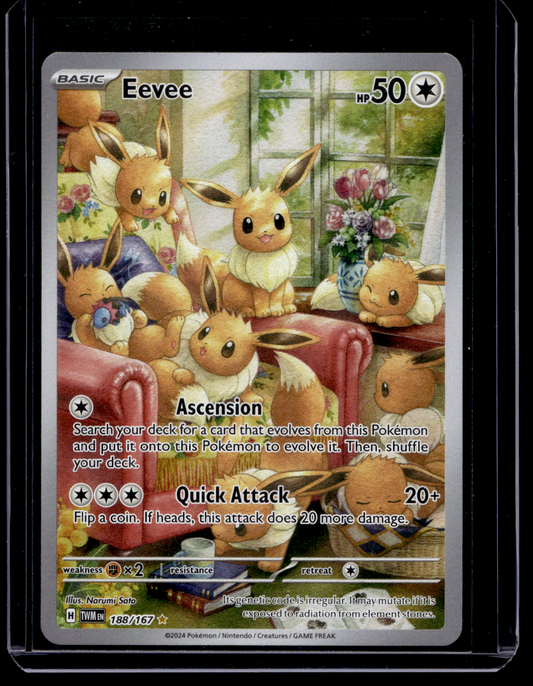 2024 Pokemon - Scarlet & Violet - Twilight Masquerade - Illustration Rare - Eevee #188