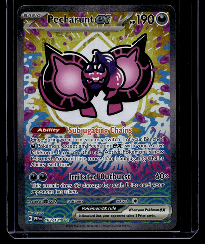 2025 Pokemon - Scarlet & Violet - Prismatic Evolutions - Special Illustration Rare - Pecharunt EX #163