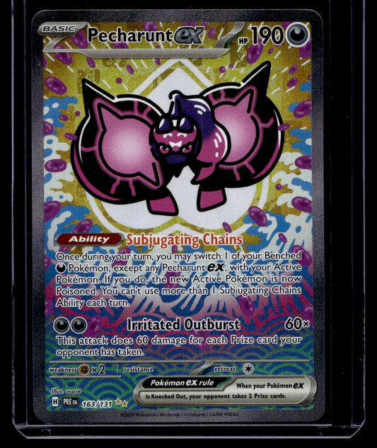 2025 Pokemon - Scarlet & Violet - Prismatic Evolutions - Special Illustration Rare - Pecharunt EX #163