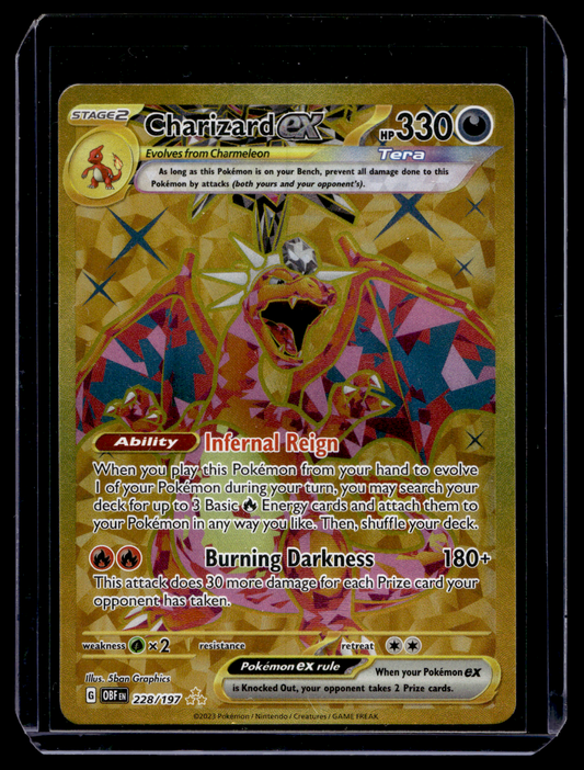 2023 Pokemon - Scarlet & Violet - Obsidian Flames - Hyper Rare - Charizard #EX #228
