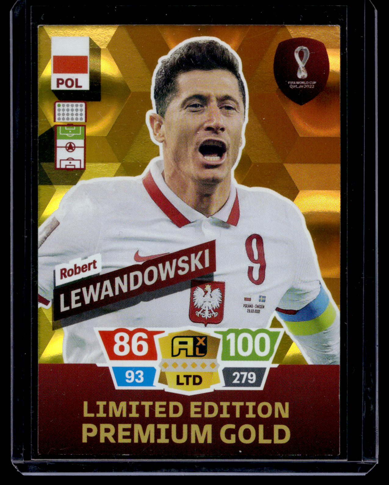 2022 Panini Adrenalyn XL FIFA World Cup Qatar 2022 - Limited Edition Premium Gold - Robert Lewandowski