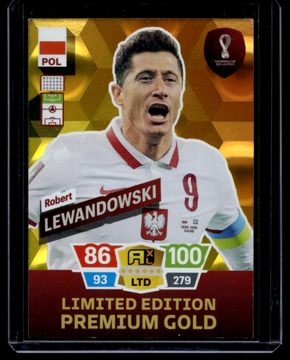2022 Panini Adrenalyn XL FIFA World Cup Qatar 2022 - Limited Edition Premium Gold - Robert Lewandowski