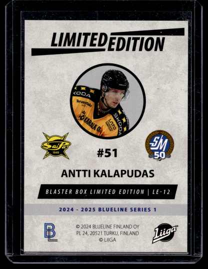 2024-25 Blueline Limited Edition Blue - Antti Kalapudas #LE-12