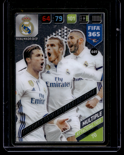 2018 Panini Adrenalyn XL Fifa 365 - Attacking Trio  - Cristiano Ronaldo / Gareth Bale / Karim Benzema #449