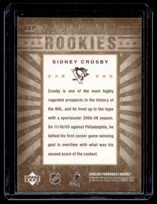 2005-06 Upper Deck Parkhurst - Parkhurst Rookies - Sidney Crosby #657 RC