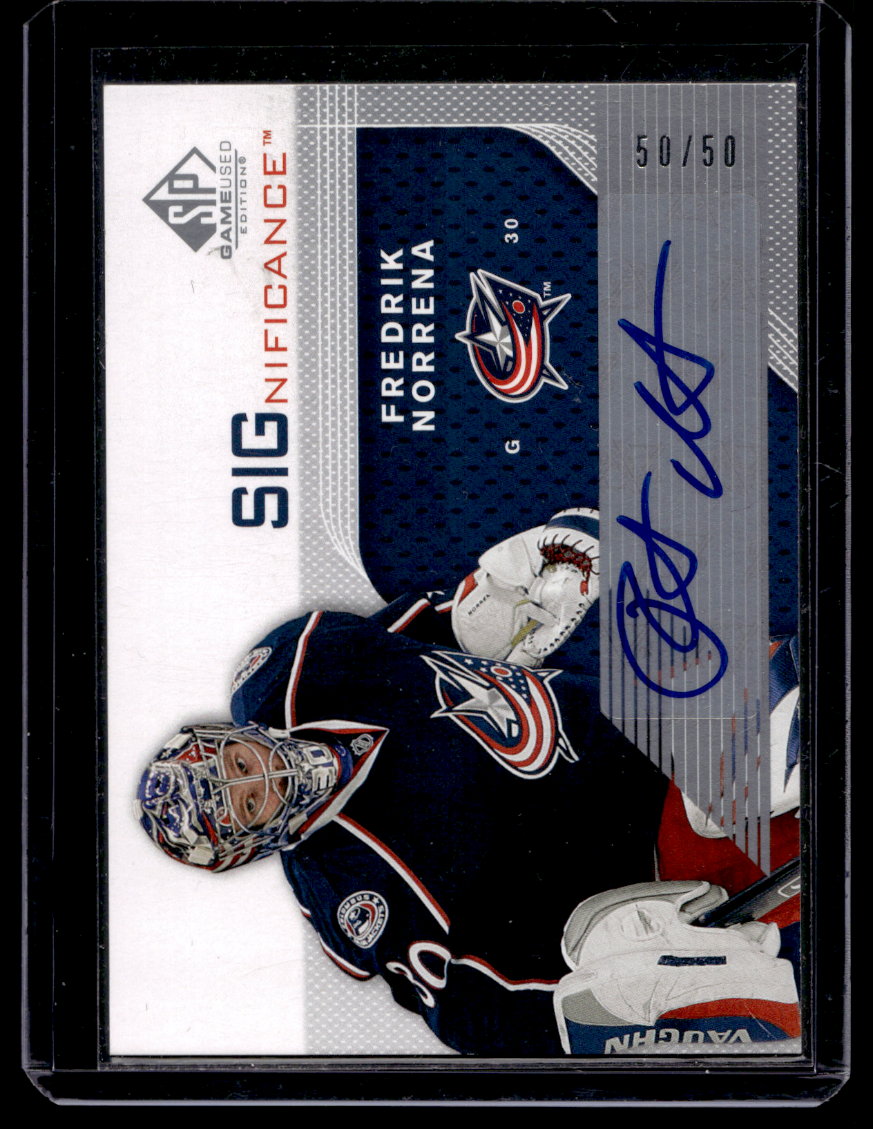 2007-08 Upper Deck SP Game Used Edition - SIGnificance - Fredrik Norrena #S-FN /50