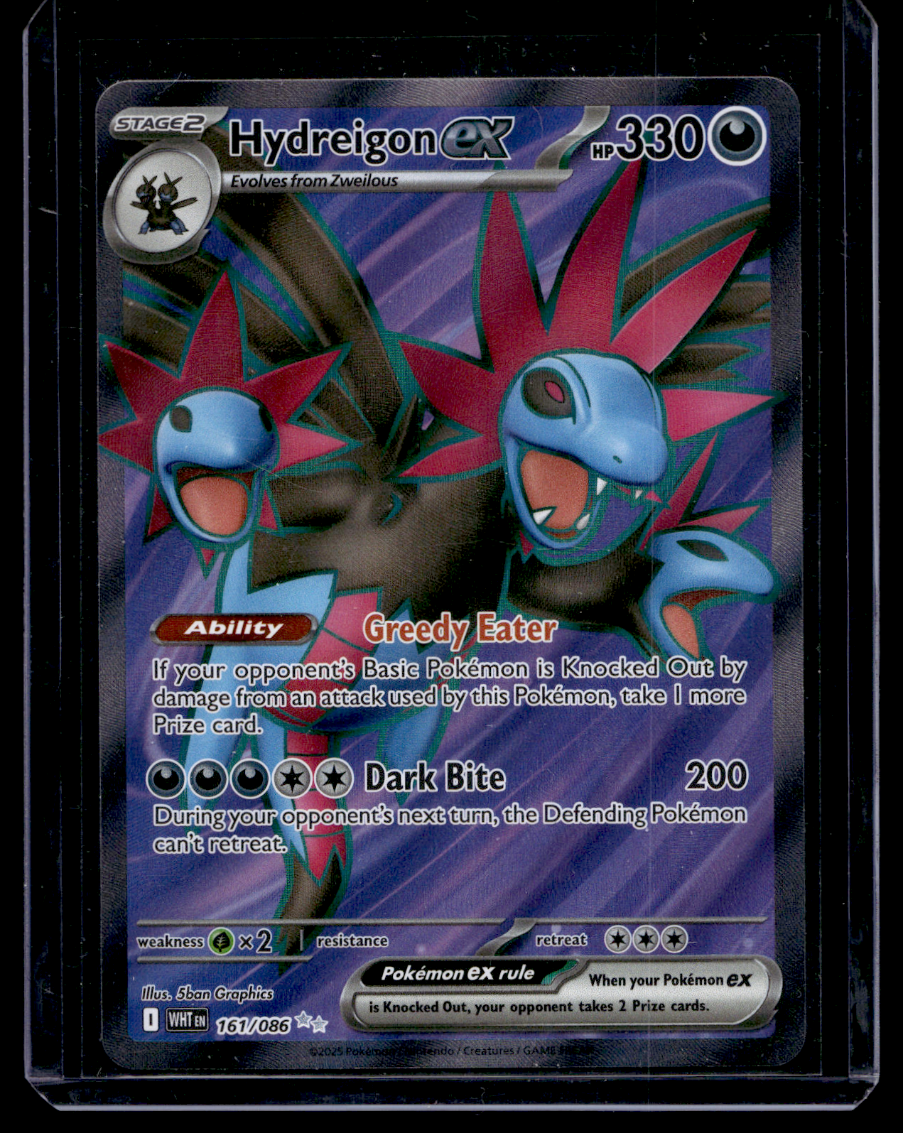 2025 Pokemon Scarlet & Violet - White Flare - Ultra Rare - Hydreigon EX #161