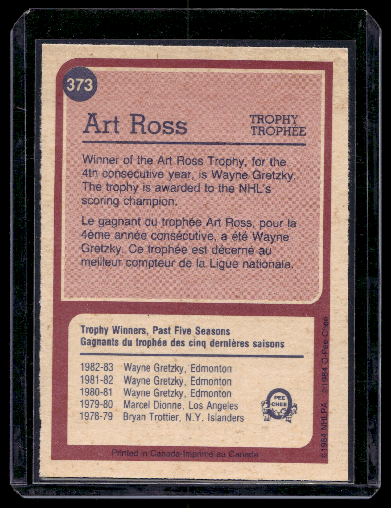 1984-85 O-Pee-Chee - Wayne Gretzky #373