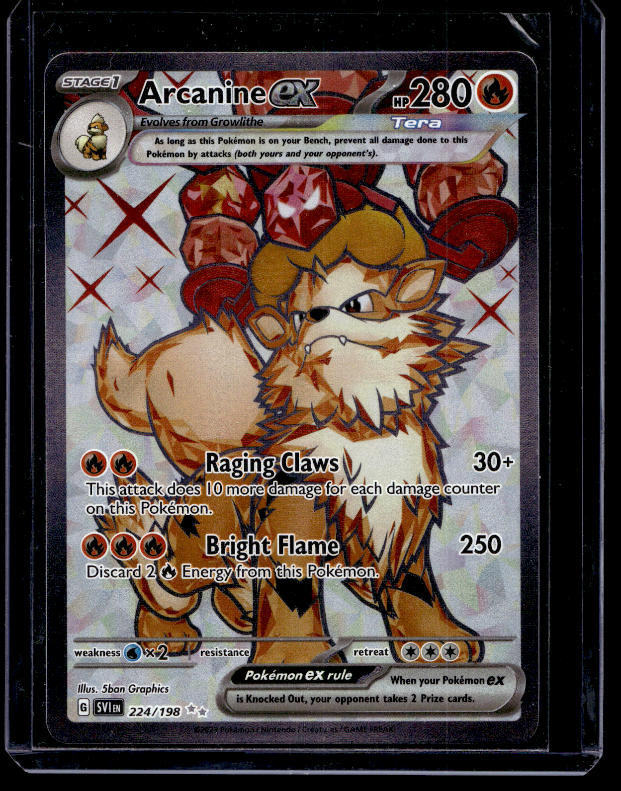 2023 Pokemon Scarlet & Violet - Scarlet & Violet - Ultra Rare - Arcanine EX #224
