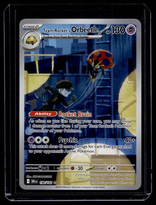 2025 Pokemon Scarlet & Violet - Destined Rivals - Illustration Rare - Team Rocket's Orbeetle #198
