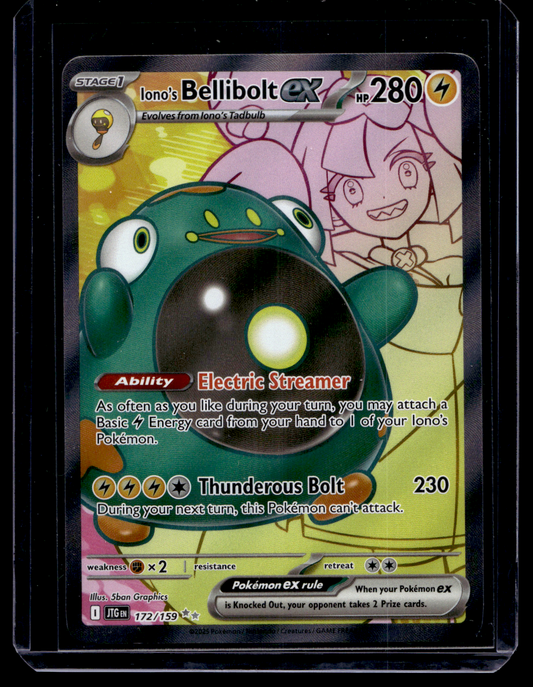 2025 Pokemon - Scarlet & Violet - Journey Together - Ultra Rare - Iono's Bellibolt EX #172