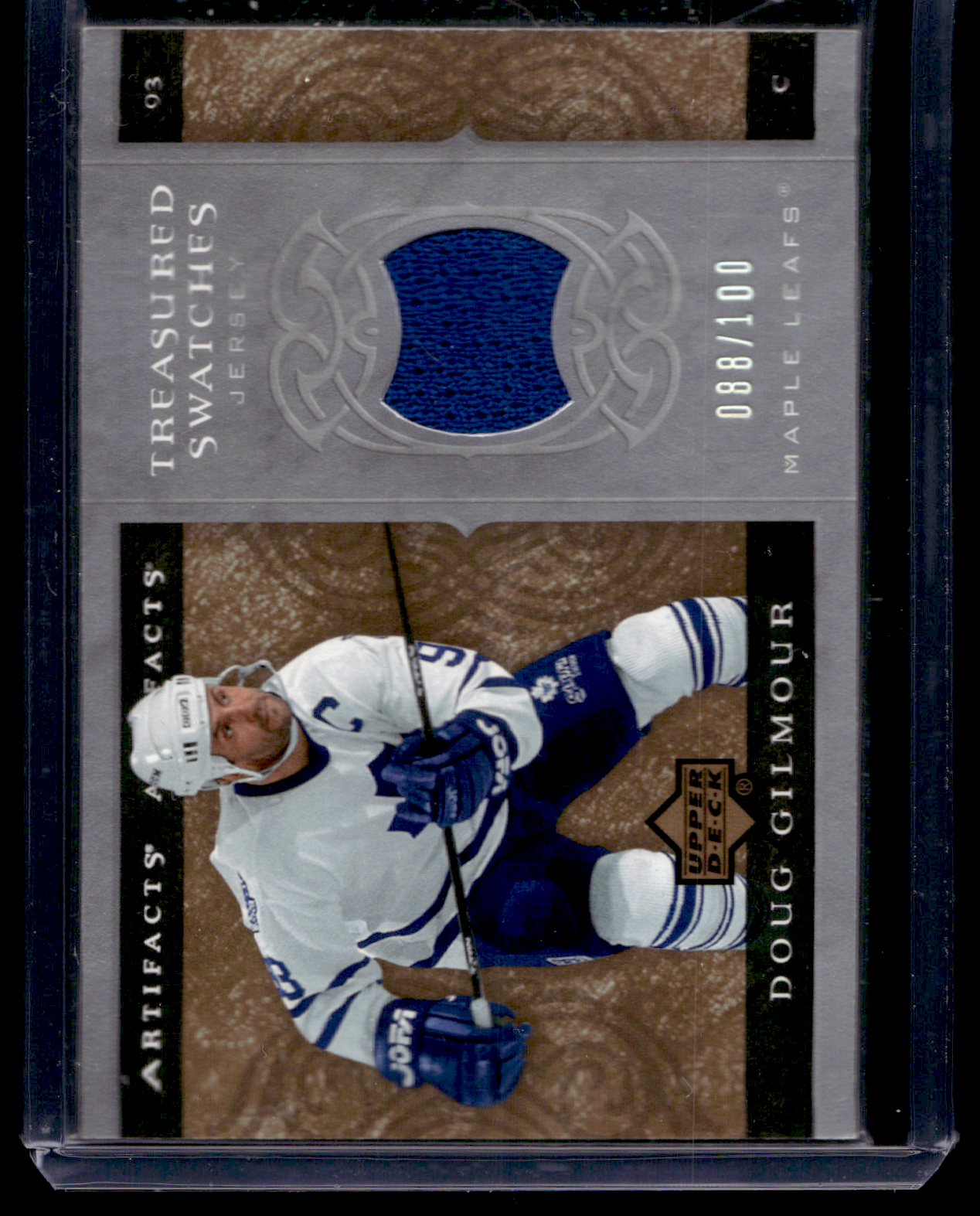 2007-08 Upper Deck Artifacts - Treasured Swatches - Silver - Doug Gilmour #TS-DG /100