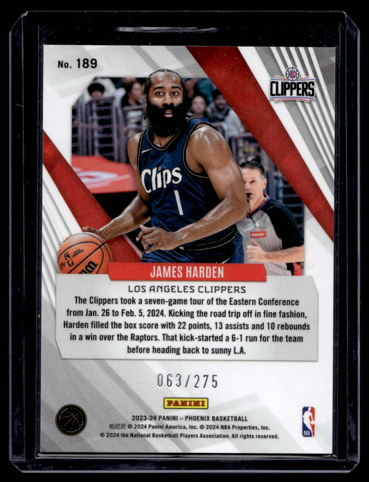 2023-24 Panini Phoenix - Blue Lazer Phoenix - James Harden  #189 /275