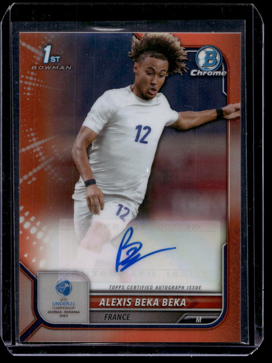 2022-23 Bowman Chrome Road to UEFA Under21 Championship - Chrome Prospect Autographs - Orange Refractor - Alexis Beka Beka #CA-BK /75 RY