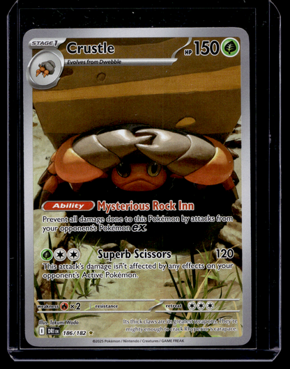 2025 Pokemon Scarlet & Violet - Destined Rivals - Illustration Rare - Crustle #186