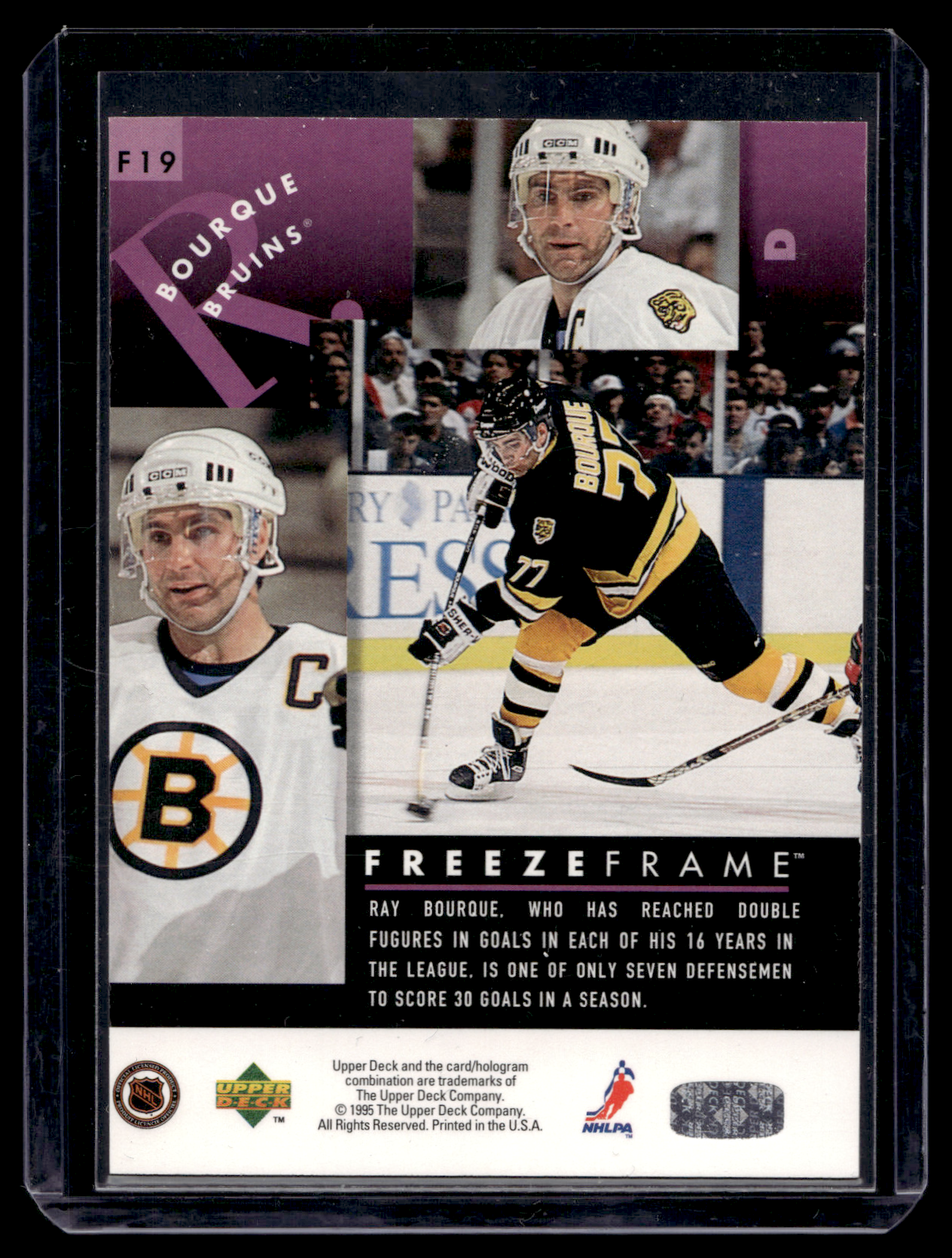 1995-96 Upper Deck - Freeze Frame - Ray Bourque #F19