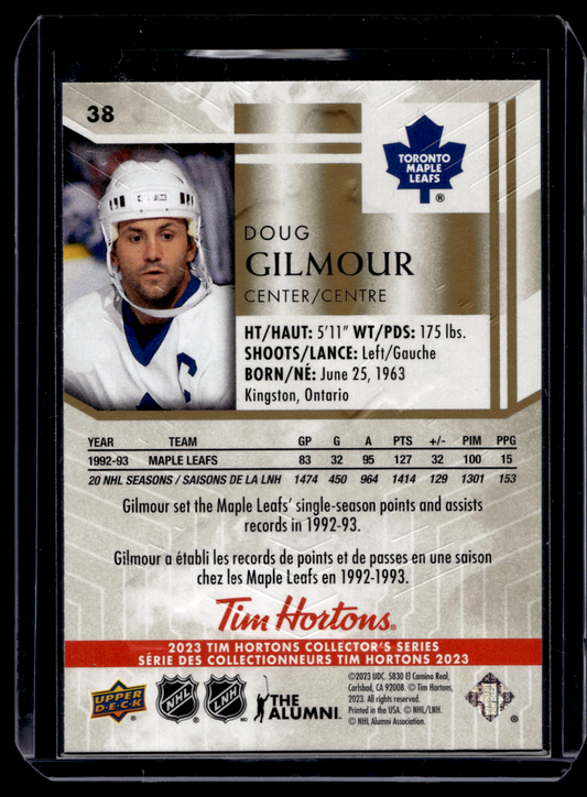 2022-23 Upper Deck Tim Hortons Legends - Doug Gilmour #38