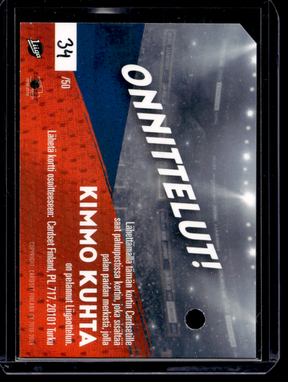 2018-19 Cardset Signature Sensations - Kimmo Kuhta /50